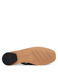 TOMMY HILFIGER - Tommy Hilfiger Klapki Hilfiger Leather Mix Flat Mule FW0FW09280 Czarny. Kolor: czarny. Materiał: skóra #6
