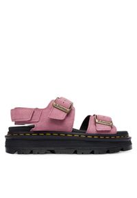 Dr. Martens Sandały Zebzag DM42689650 Różowy. Kolor: różowy. Materiał: zamsz, skóra #1