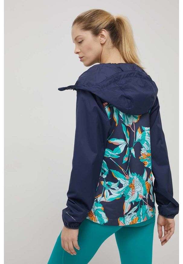columbia - Columbia kurtka przeciwdeszczowa Ulica Jacket damska kolor granatowy przejściowa. Kolor: niebieski. Styl: street