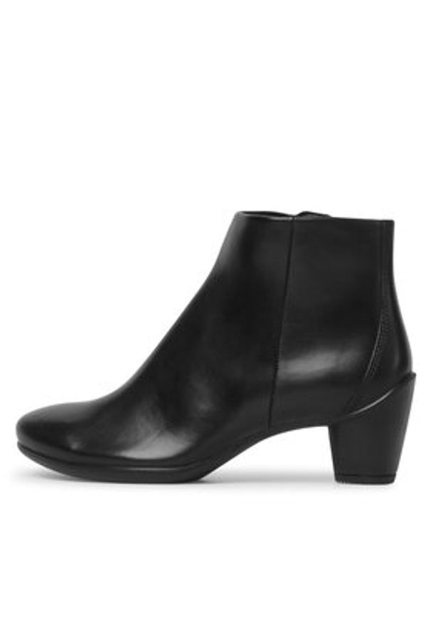 ecco - ECCO Botki Sculptured 45 23048301001 Czarny. Kolor: czarny. Materiał: skóra