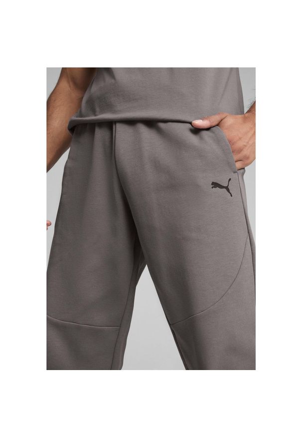 Puma - Męskie spodnie PUMATECH PUMA Cast Iron Gray. Kolor: szary. Materiał: dresówka. Sport: fitness
