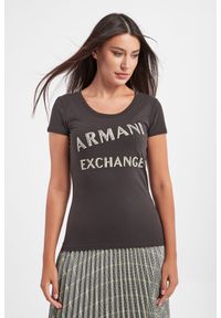 Armani Exchange - T-shirt ARMANI EXCHANGE. Długość rękawa: krótki rękaw. Długość: krótkie. Wzór: nadruk, gładki #3