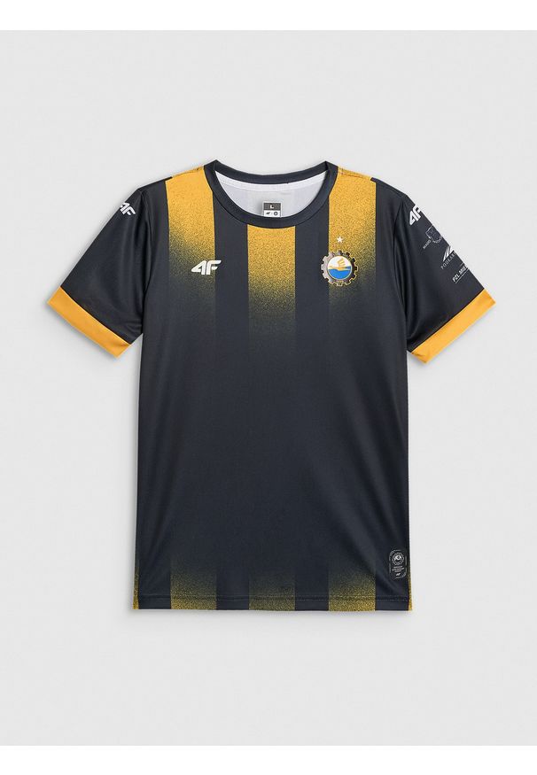 4f - 4F Trzecia koszulka klubowa z sezonu 2025/26 męska 4F x Stal Mielec - czarna 4XL. Okazja: do domu. Kolor: czarny. Materiał: włókno, dzianina. Długość: długie. Wzór: gradientowy. Styl: sportowy, klasyczny