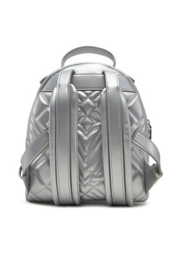 Love Moschino - LOVE MOSCHINO Plecak JC4148PP1MLA196B Srebrny. Kolor: srebrny. Materiał: skóra