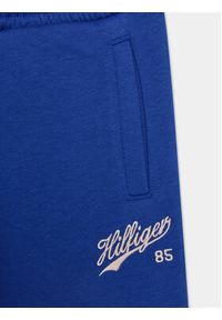 TOMMY HILFIGER - Tommy Hilfiger Spodnie dresowe Hilfiger Script Wide Sweatpant KG0KG07751 Niebieski Regular Fit. Kolor: niebieski. Materiał: bawełna