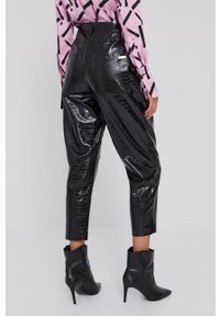 TwinSet - Twinset Spodnie damskie kolor czarny dopasowane high waist. Stan: podwyższony. Kolor: czarny