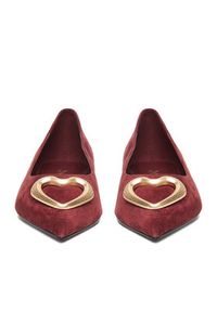 Eva Minge Baleriny EO-ELLA-1750-1-2 Bordowy. Kolor: czerwony. Materiał: zamsz, skóra #4