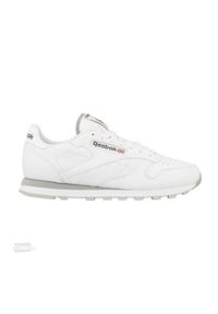 Buty do chodzenia męskie Reebok CL Lthr. Zapięcie: sznurówki. Kolor: biały. Materiał: materiał, syntetyk, tkanina, skóra. Szerokość cholewki: normalna. Sport: turystyka piesza