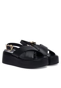 Love Moschino - LOVE MOSCHINO Sandały JA16137I0OIA0000 Czarny. Kolor: czarny. Materiał: skóra #6
