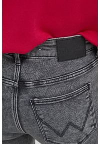 Wrangler jeansy Skinny Cosmo damskie medium waist. Kolor: szary #4
