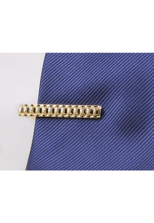Alties - Elegancka Spinka do Krawata (4cm) - ALTIES - Złota. Kolor: złoty