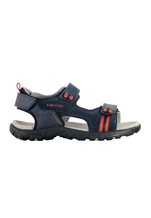 Geox - Sandały GEOX JR SANDAL STRADA A Niebieski. Kolor: niebieski. Materiał: tkanina, skóra