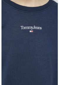 Tommy Jeans bluza damska kolor granatowy z nadrukiem. Kolor: niebieski. Materiał: bawełna, dzianina. Wzór: nadruk #3
