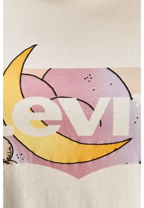 Levi's® - Levi's - T-shirt. Okazja: na co dzień, na spotkanie biznesowe. Kolor: biały. Materiał: bawełna. Wzór: nadruk. Styl: biznesowy, casual