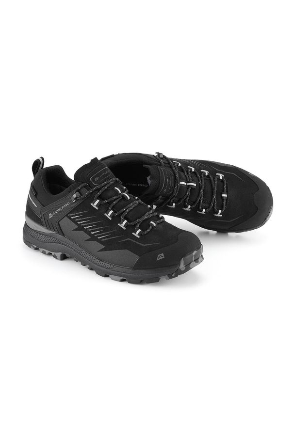 ALPINE PRO - Buty trekkingowe niskie Alpine Pro Zereme Vibram. Kolor: czarny. Materiał: skóra. Szerokość cholewki: normalna