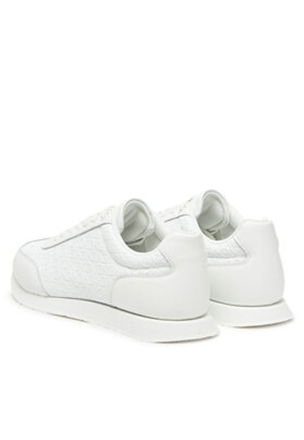 Calvin Klein Sneakersy Low Prof Runn Laceup Mono HM0HM01896 Biały. Kolor: biały. Materiał: skóra
