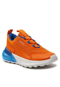 Geox Sneakersy J Activart Illuminus J45LYA 0149J C2008 S Pomarańczowy. Kolor: pomarańczowy. Materiał: materiał, mesh