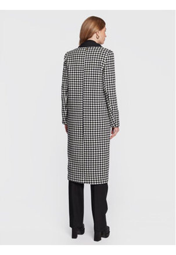 TwinSet - TWINSET Płaszcz wełniany 222TT2461 Czarny Regular Fit. Kolor: czarny. Materiał: wełna