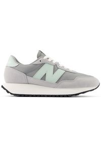 Buty damskie New Balance WS237CE – szare. Kolor: szary. Materiał: syntetyk, materiał, guma, dresówka, zamsz, skóra. Szerokość cholewki: normalna