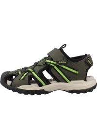Geox - Sandały GEOX J BOREALIS B. B Zielony. Kolor: zielony. Materiał: syntetyk, tkanina. Sport: turystyka piesza