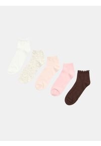 Sinsay - Prążkowane skarpetki z bawełną 5 pack - wielobarwny. Materiał: bawełna, prążkowany #1