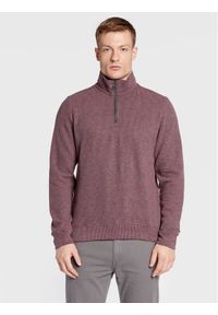 Pierre Cardin Sweter 40112/000/4006 Bordowy Regular Fit. Kolor: czerwony. Materiał: bawełna #1