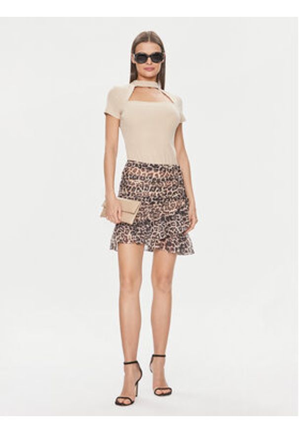 Guess Spódnica mini W4GD63 WDW82 Kolorowy Regular Fit. Materiał: syntetyk. Wzór: kolorowy