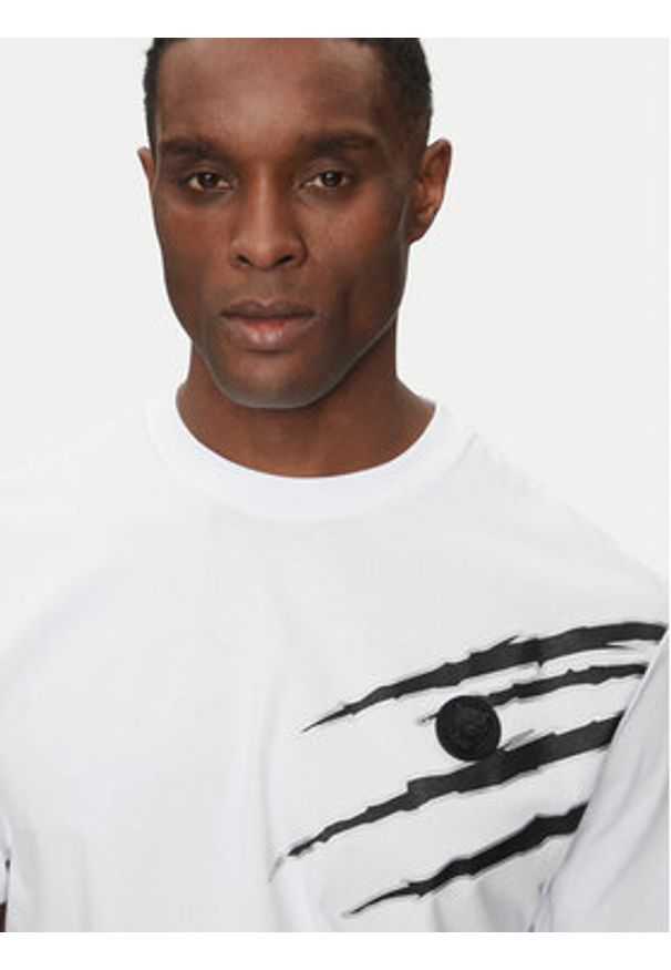 Plein Sport T-Shirt SAEC MTK8019 STE001N Biały Regular Fit. Kolor: biały. Materiał: bawełna. Styl: sportowy