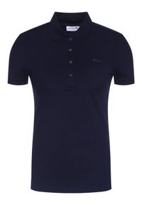 Lacoste Polo PF5462 Granatowy Slim Fit. Typ kołnierza: polo. Kolor: niebieski. Materiał: bawełna