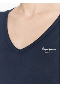 Pepe Jeans T-Shirt Corine PL505305 Granatowy Regular Fit. Kolor: niebieski. Materiał: bawełna #4