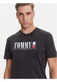 Tommy Jeans T-Shirt Dna Flag DM0DM21941 Czarny Regular Fit. Kolor: czarny. Materiał: bawełna #4