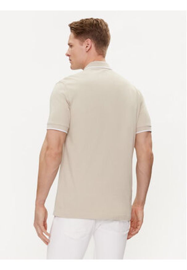 BOSS - Boss Polo Passertip 50507699 Beżowy Slim Fit. Typ kołnierza: polo. Kolor: beżowy. Materiał: bawełna