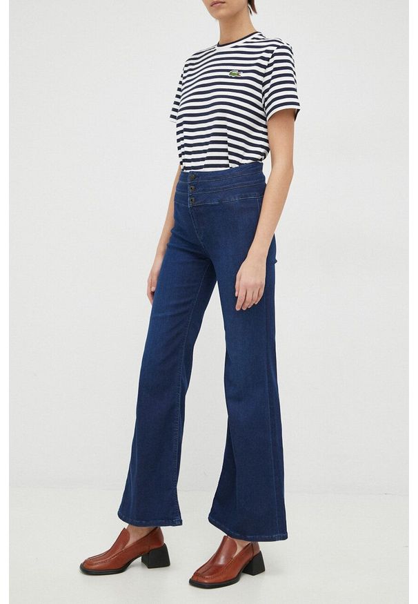 Pepe Jeans jeansy Willa Tripple damskie high waist. Stan: podwyższony. Kolor: niebieski