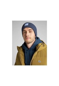 Lee - LEE BEANIE MĘSKA CZAPKA ZIMOWA LOGO PARRY BLUE LP514766. Sezon: zima