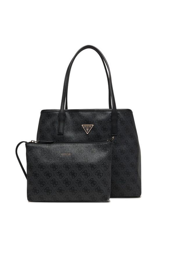 Guess Torebka Victtoria HWESG9 51428 Szary. Kolor: szary. Materiał: skórzane