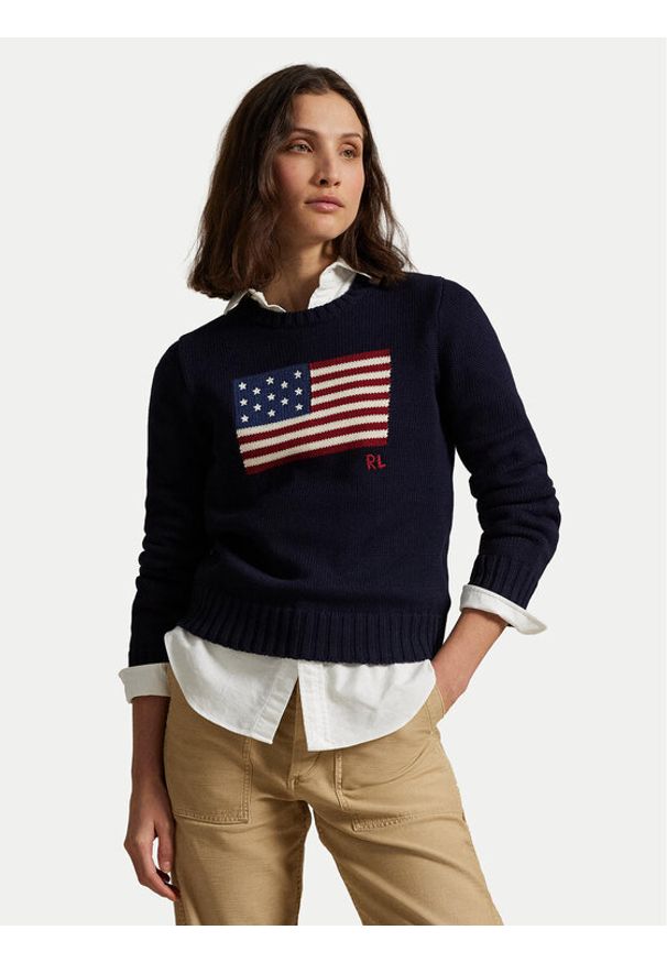 Polo Ralph Lauren Bluza 211896939001 Granatowy Regular Fit. Typ kołnierza: polo. Kolor: niebieski. Materiał: bawełna