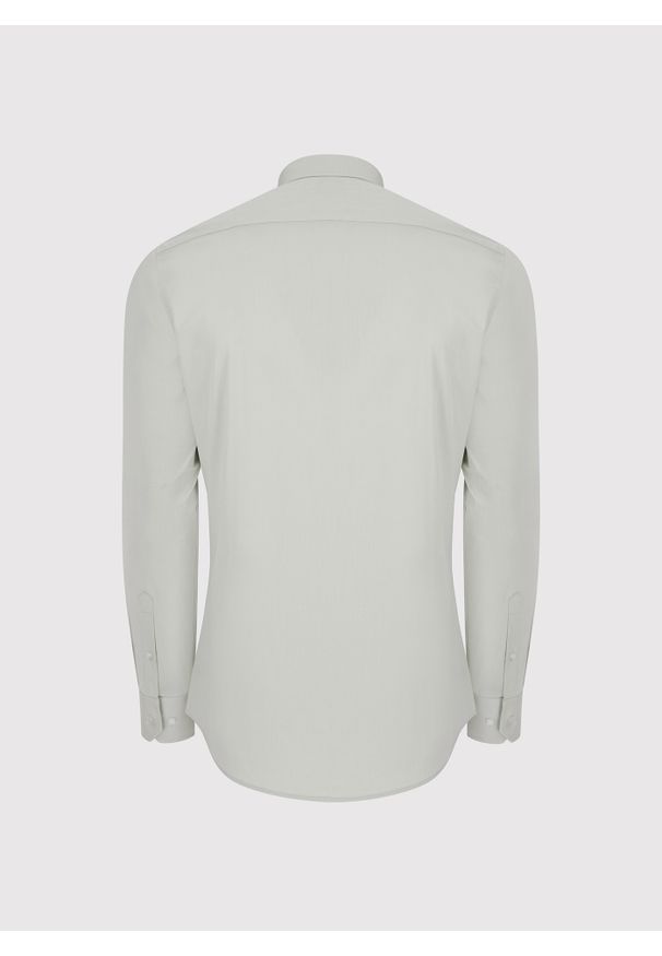 Pako Lorente - PAKO LORENTE - Oliwkowa koszula męska. Kolor: niebieski, oliwkowy. Materiał: bawełna, elastan. Długość rękawa: długi rękaw. Długość: długie. Sezon: jesień