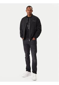 Karl Lagerfeld - KARL LAGERFELD Kurtka bomber 505005 561533 Czarny Regular Fit. Typ kołnierza: dekolt w karo. Kolor: czarny. Materiał: syntetyk #5