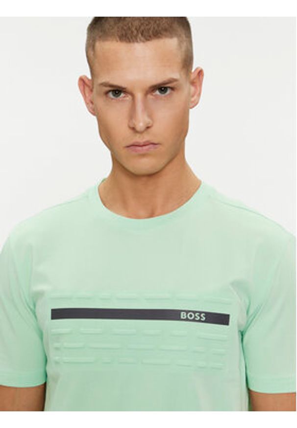 BOSS - Boss T-Shirt 50513010 Zielony Regular Fit. Kolor: zielony. Materiał: bawełna