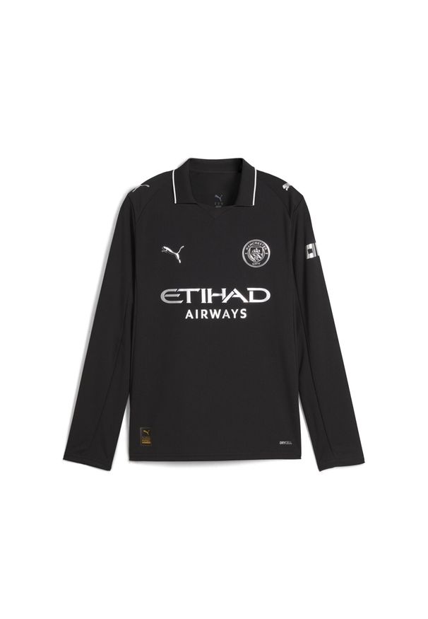 Puma - Młodzieżowa koszulka wyjazdowa z długim rękawem Manchester City 25/26 PUMA Black. Kolor: czarny. Długość rękawa: długi rękaw. Długość: długie. Sport: piłka nożna