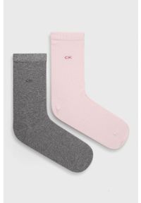 Calvin Klein skarpetki (2-pack) damskie kolor różowy. Kolor: różowy