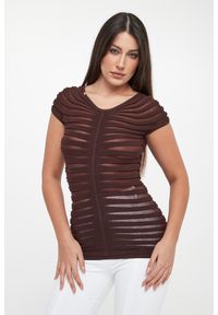 Elisabetta Franchi - Bluzka damska z tiulu ELISABETTA FRANCHI. Materiał: tiul #1