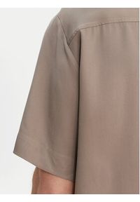 Hugo - HUGO Koszula Espino 50560593 Brązowy Oversize. Kolor: brązowy. Materiał: lyocell #4