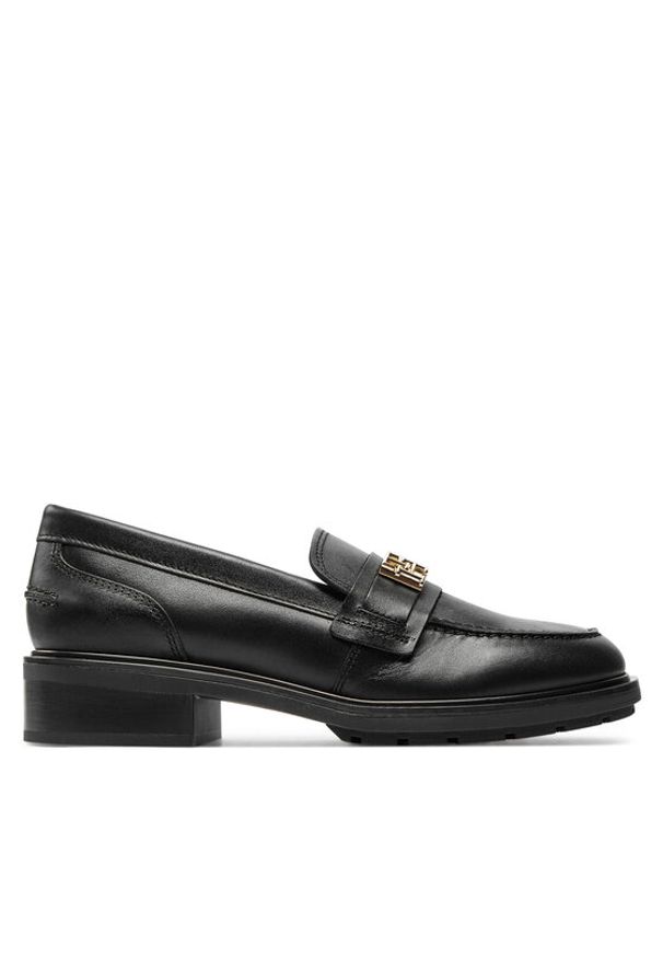 TOMMY HILFIGER - Tommy Hilfiger Loafersy FW0FW08257 Czarny. Kolor: czarny. Materiał: skóra