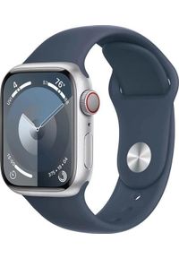 APPLE - Smartwatch Apple Watch 9 GPS + Cellular 41mm Silver Alu Sport M/L Niebieski (MRHW3QP/A). Rodzaj zegarka: smartwatch. Kolor: niebieski. Styl: sportowy #1