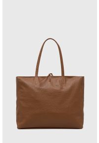 Answear Lab torebka skórzana kolor brązowy. Kolor: brązowy. Materiał: skórzane. Styl: wakacyjny. Rodzaj torebki: na ramię #1