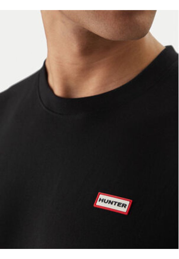 Hunter T-Shirt Essentials HARM0085252 Czarny Regular Fit. Kolor: czarny. Materiał: bawełna