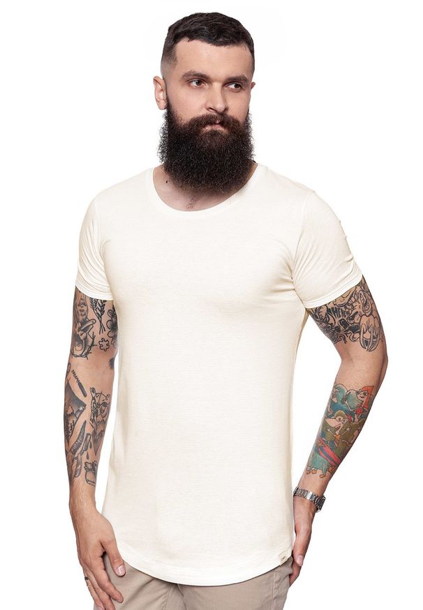 Lee - LEE T SHIRT SHAPED TEE CLOUD DANCER L61GDUHA. Wzór: paski