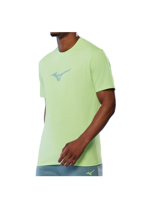 Koszulka Mizuno Athletic. Kolor: zielony. Sport: fitness