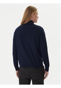 Calvin Klein Sweter LV04LD318G Granatowy Regular Fit. Kolor: niebieski. Materiał: wełna #5
